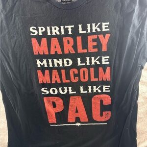 Inspirational Black Tee with Red Accents